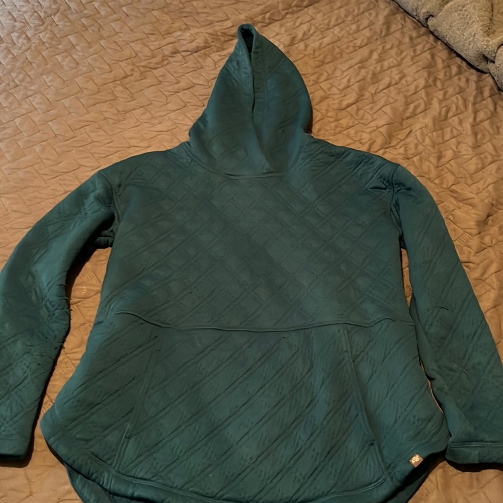 Eddie’s Bauer Ladies Blue cowl neck hoodie